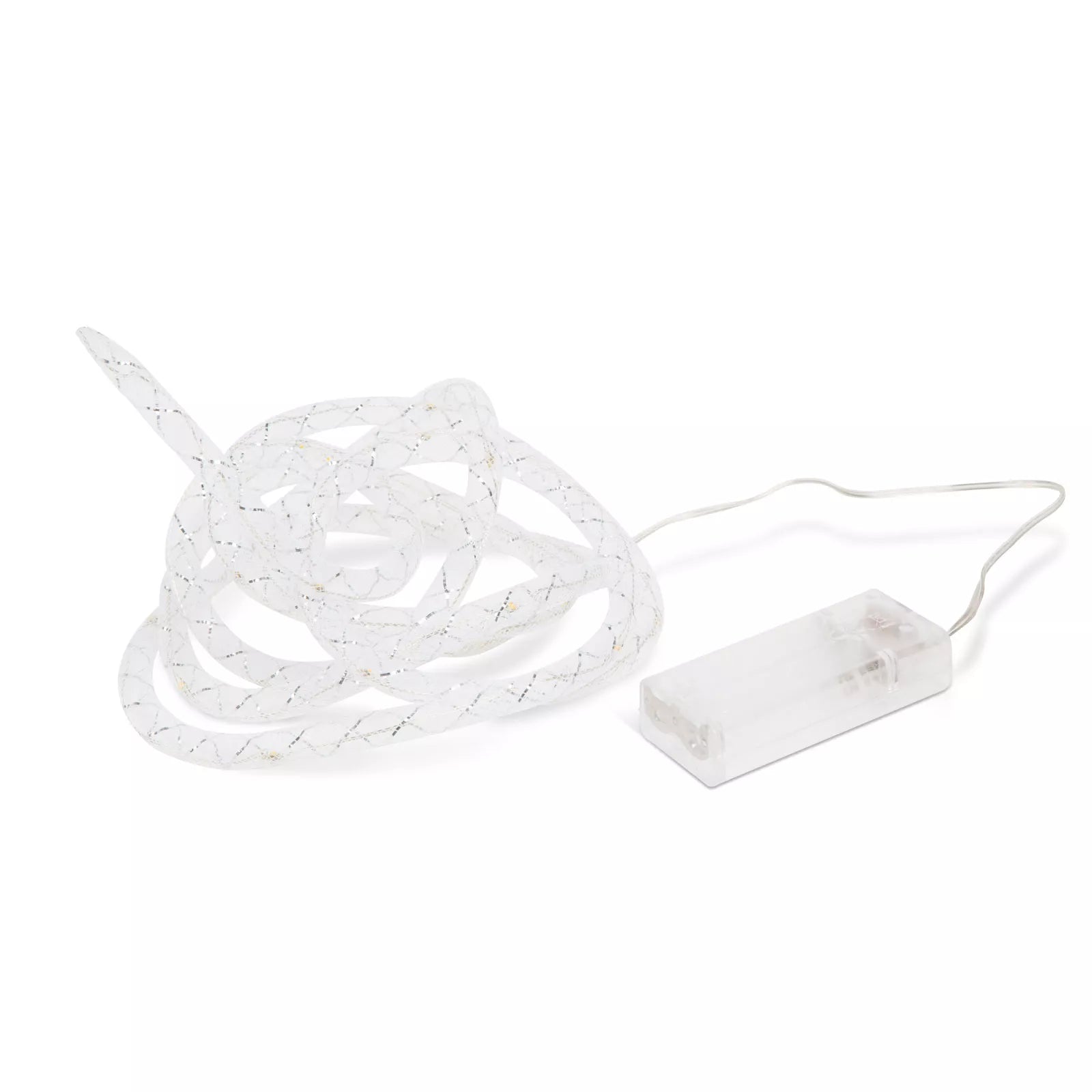 Sir de lumini de Craciun LED alb cald fir argintiu 2m 2x AAA 58032A Phenom