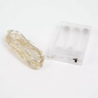 Sir de lumini LED Festiv 5m 50LED alb rece 3x AA