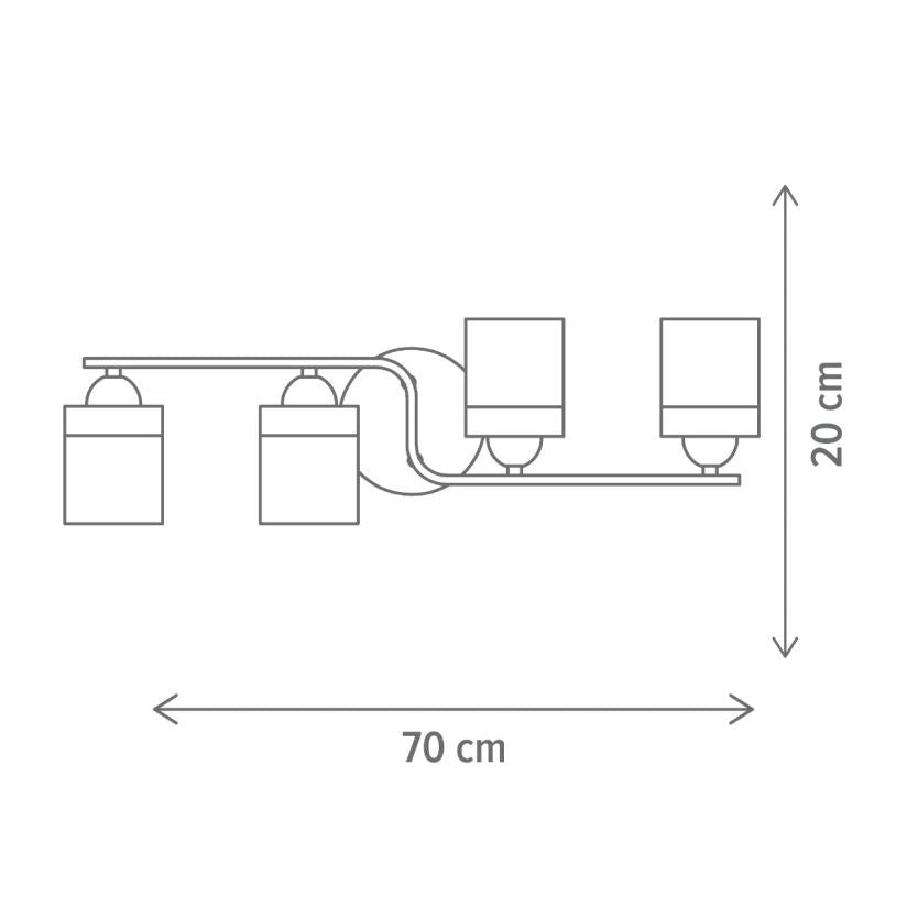 Lustra Klausen SLY PL4 KL100083 vedere completa 4xE27 cupru alb IP20 colectia essential
