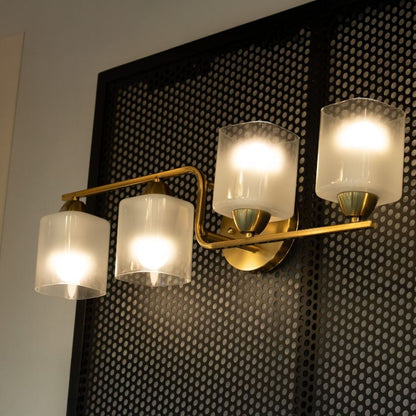 Lustra SLY PL4 Klausen detaliu metal cupru sticla alba lumina difuza design clasic rafinat
