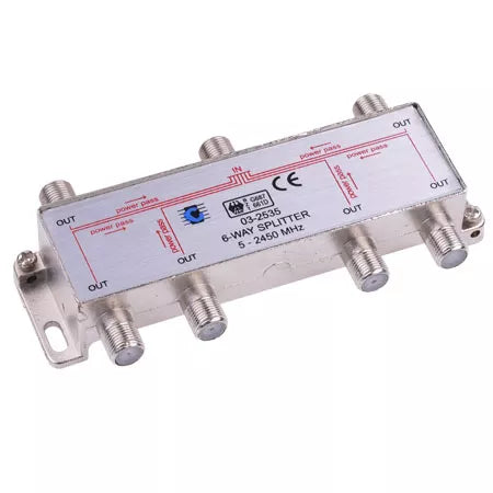 Spliter 6 cai power pass 5-2450Mhz Cabletech