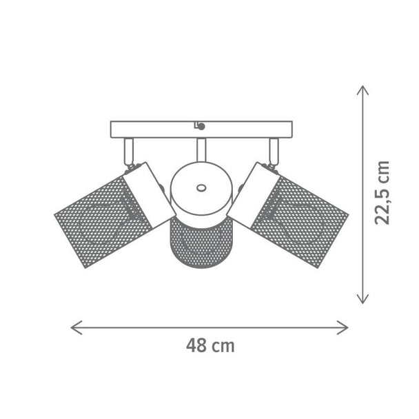 Spot OBSCUR PL3, KL163026, 3xE27, negru - eVoltaSmart