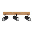 Spot ZINNIA PL3, KL163019, 3xGU10, negru, natur - Evolta Smart