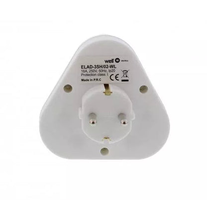 Stecher triplu cu contact protectie 3x Schuko Well