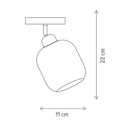 Aplică SUNDRE AP1, KL101074, 1xE27, alb, negru