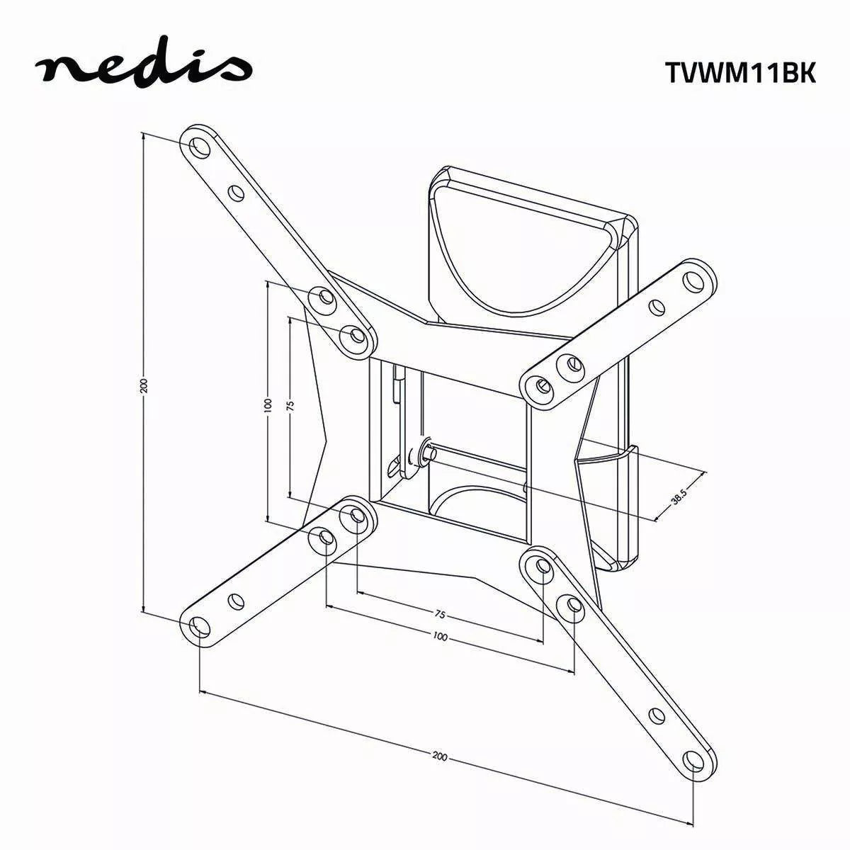 Suport TV cu fixare pe perete 10-32" 25-82cm 30kg Nedis