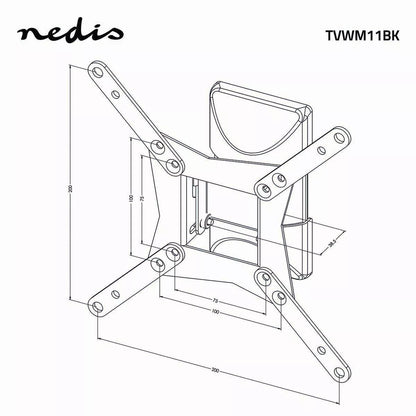 Suport TV cu fixare pe perete 10-32" 25-82cm 30kg Nedis