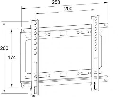 Suport TV LCD de perete 13"-43" fix Well FX43