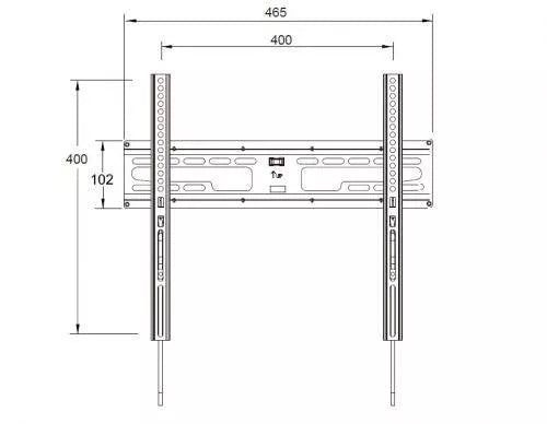 Suport TV LCD de perete 23"-60" fix cu snur Well TVS-LCD-FXS60P-WL