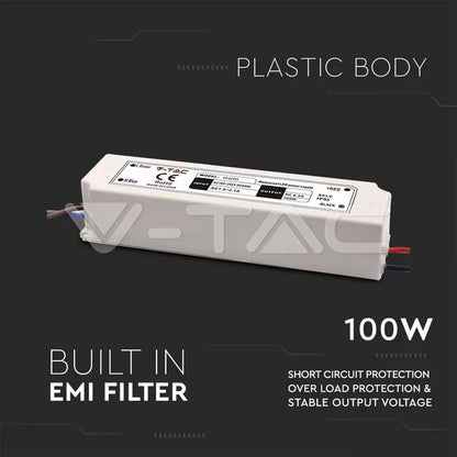 Sursa alimentare banda LED 12V 8A 100W IP67 V-TAC