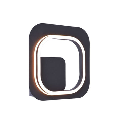Aplică LED SWELL AP1 Klausen 16W negru și alb, lumină neutră 4000K, iluminat interior modern geometric
