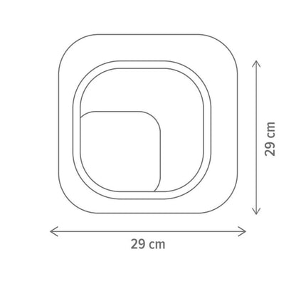 Corp iluminat aplică LED SWELL AP1 Klausen 16W montat pe perete, design minimalist contemporan negru alb
