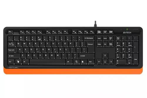 Tastatura cu fir A4Tech FK10 104 taste USB portocaliu