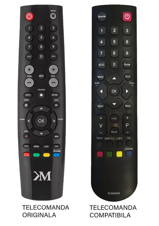 Telecomanda inlocuitoare compatibila cu originalul pentru TV Kruger&Matz KM0232T PIL0356 (326-3)