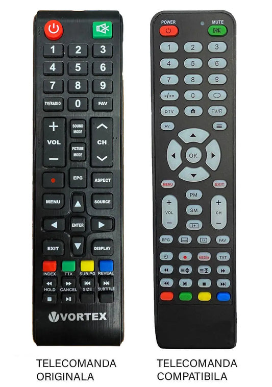 Telecomanda inlocuitoare compatibila cu originalul pentru TV Vortex V24MFZHN (651)