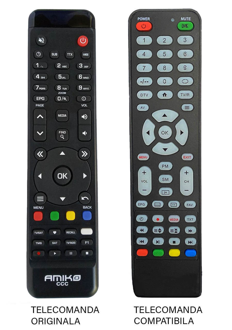 Telecomanda inlocuitoare compatibila pentru receptor Amiko CCC (478)