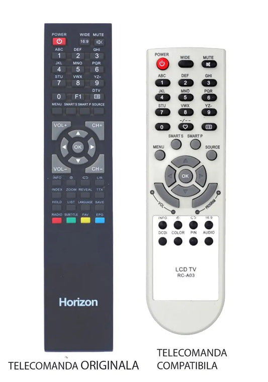 Telecomanda inlocuitoare compatibila TV HORIZON RC-A03 ER 215 MFY 205 (173-1)