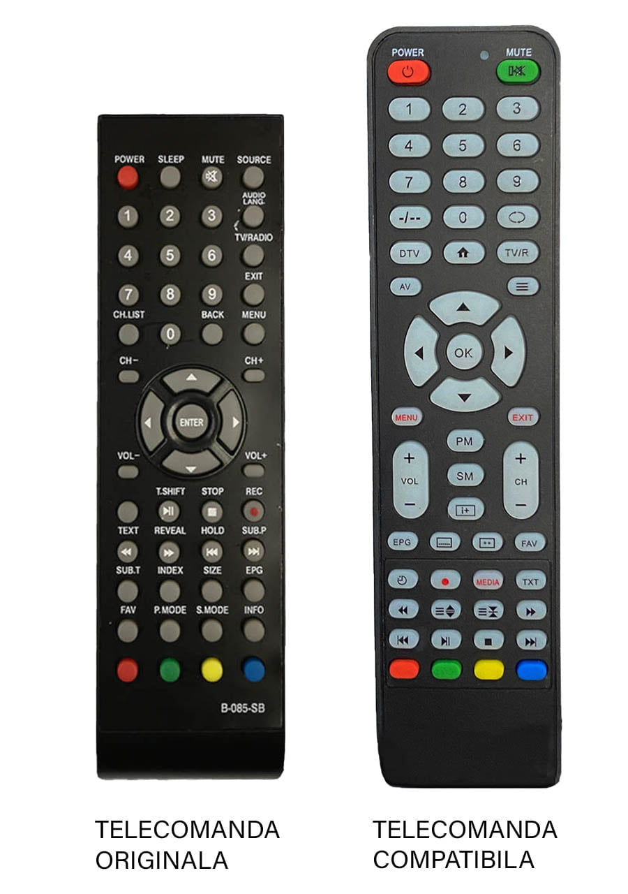 Telecomanda inlocuitoare compatibila TV Vortex B-085-SB IR 199 (317)