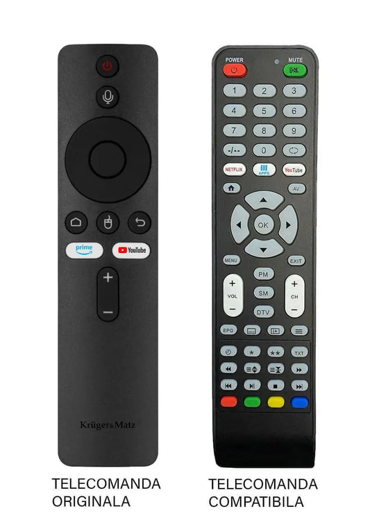 Telecomanda inlocuitoare TV Kruger&Matz Smart TV Stick compatibila cu originalul (594)