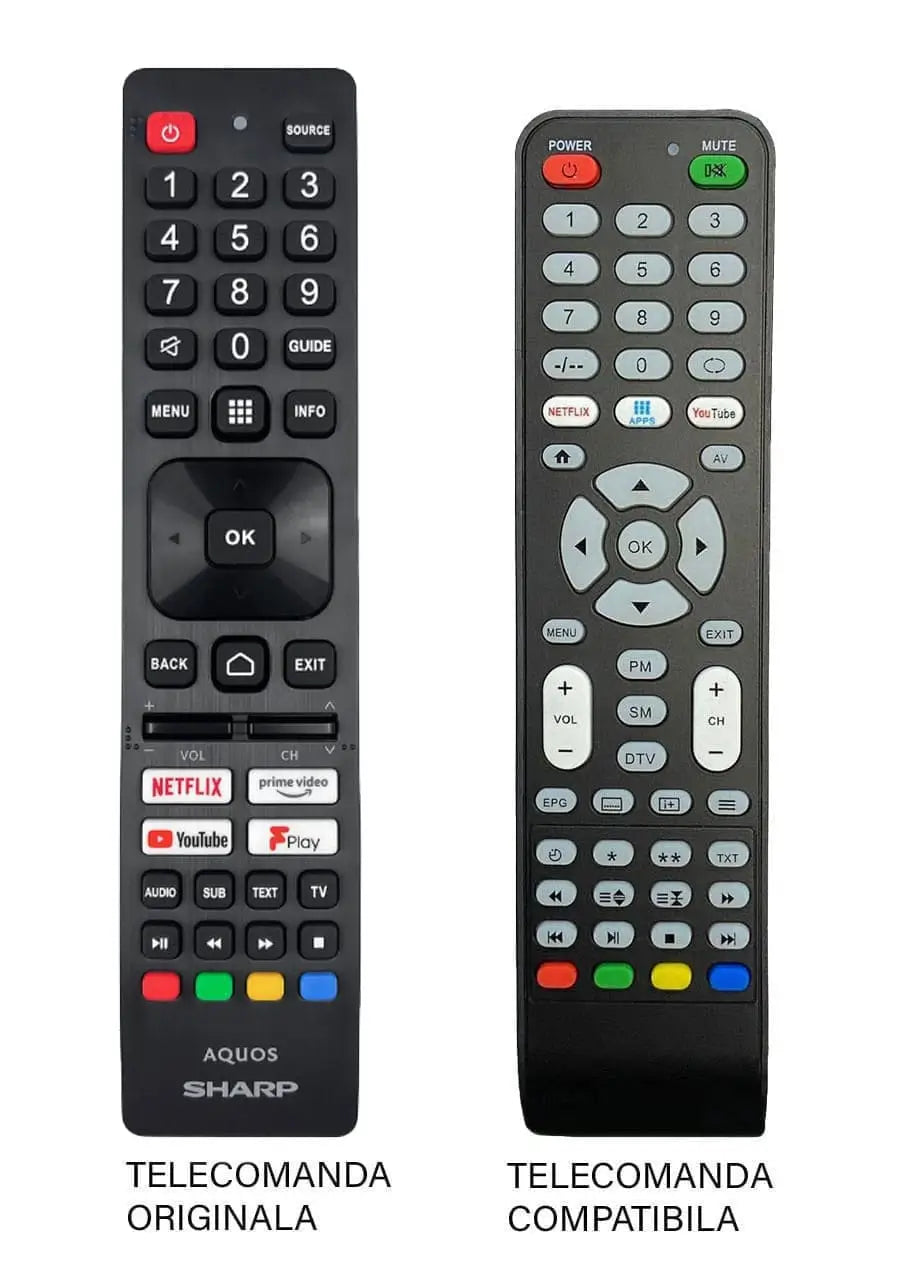 Telecomanda inlocuitoare TV Sharp SHW/RMC/0137N compatibila cu originalul ER 9586 (586)