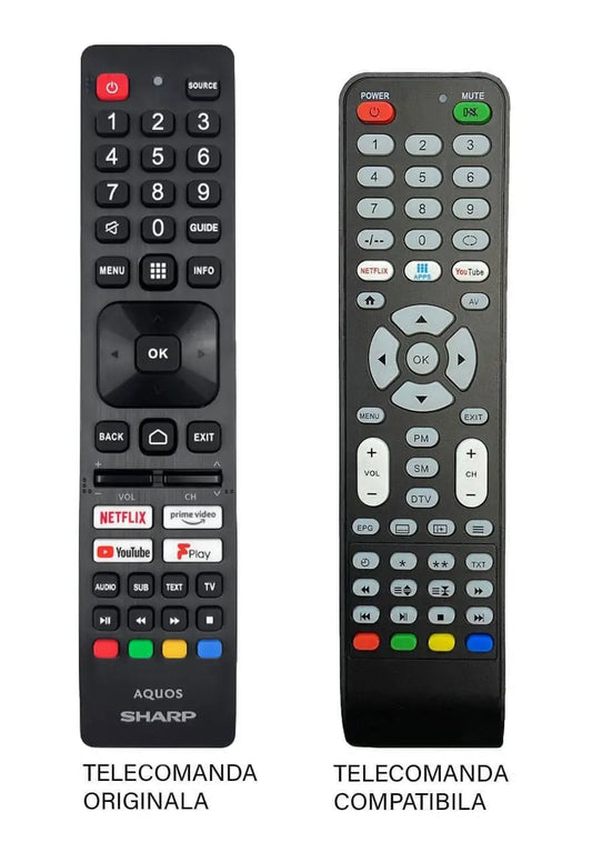 Telecomanda inlocuitoare TV Sharp SHW/RMC/0137N compatibila cu originalul ER 9586 (586)