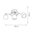 Candelabru THEME 3 LY-3435 Klausen metal sticla ambra iluminat dining sufragerie
