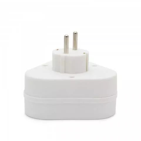 Triplu stecher 3x Schuko distribuitor triplu de perete cu impamantare Delight