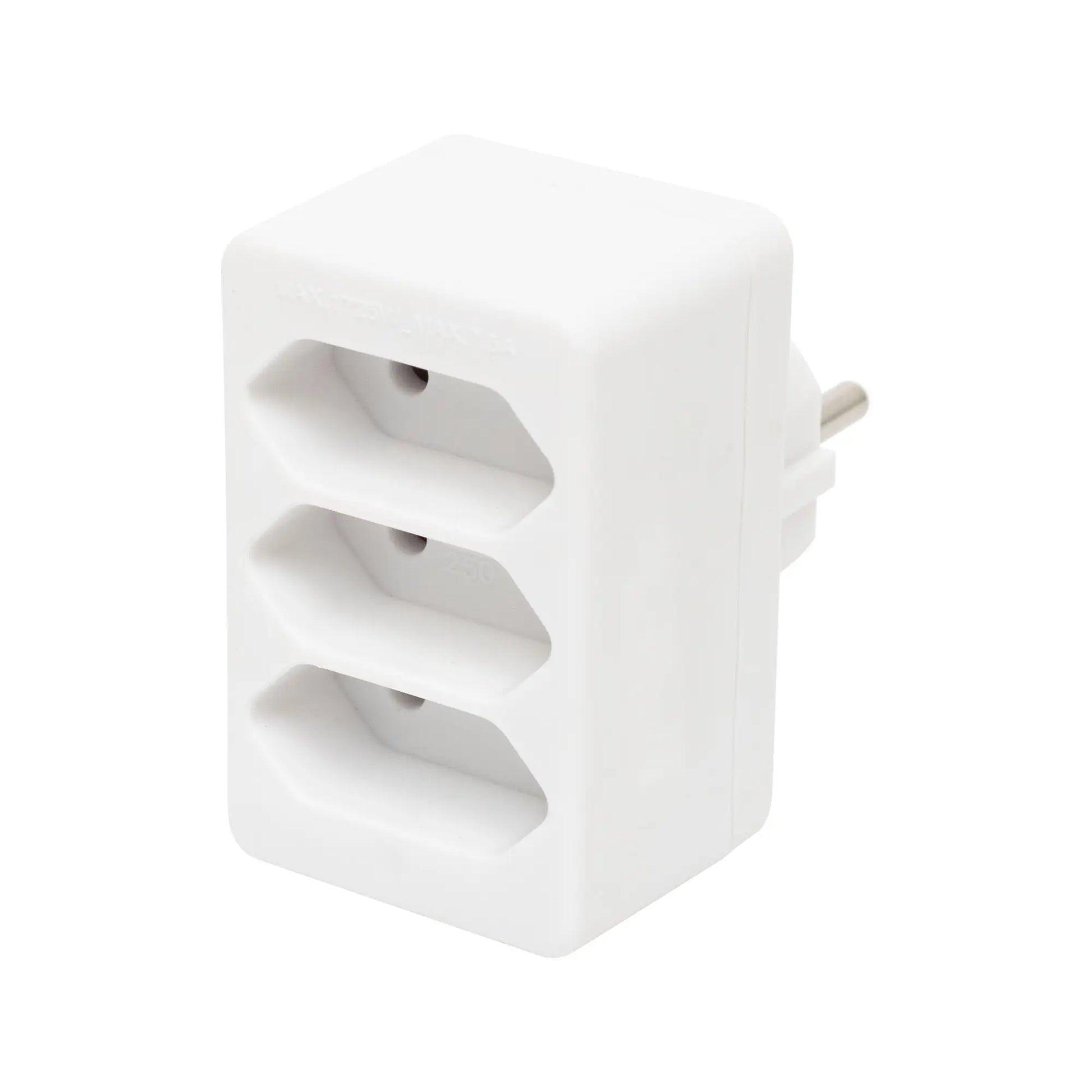 Triplu stecher distribuitor 3x Euro 1500W alb Home NV 23/WH
