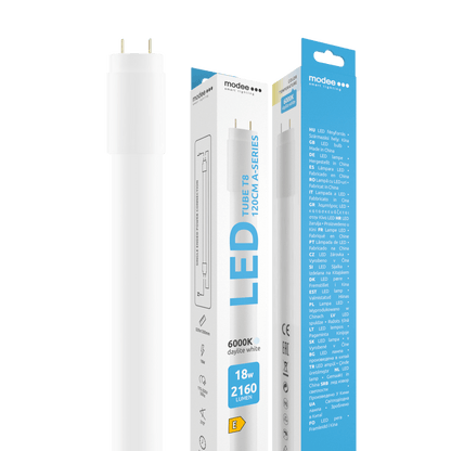 Tub LED T8 18W 2160lm 1200mm lumina rece 6000K Modee ML-T8G6000K1200-18WA
