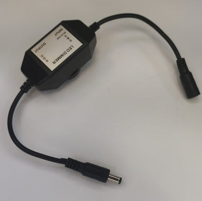 Variator tensiune 12-24V 2A LED DIMMER montaj pe fir cu mufa alimentare Mama / Tata 5.5x2.1 mm