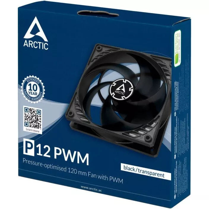Ventilator 120 mm ARCTIC AC P12 PWM Negru/Transparent ACFAN00133A