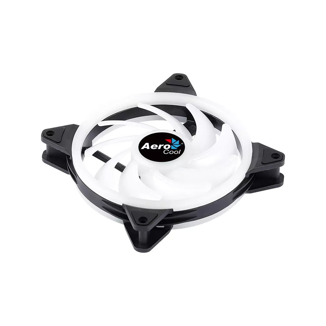 Ventilator Aerocool Duo 140x140x25mm iluminare aRGB rulmenti de tip Hydraulic Bearing 1000 RPM