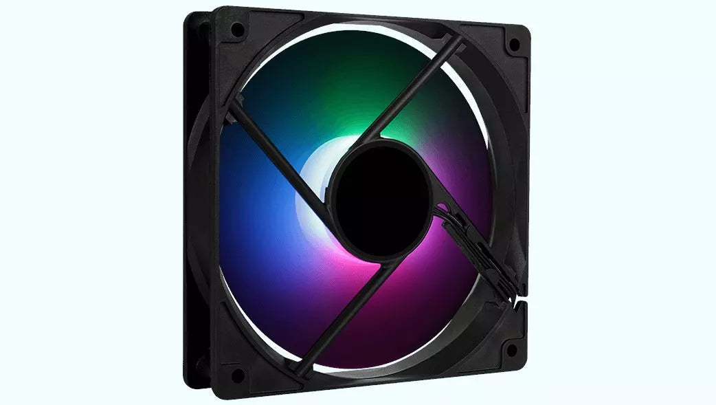 Ventilator Aerocool Frost12 120x120x25mm iluminare RGB 8 LED-uri rulmenti Sleeve Bearing 1000 RPM