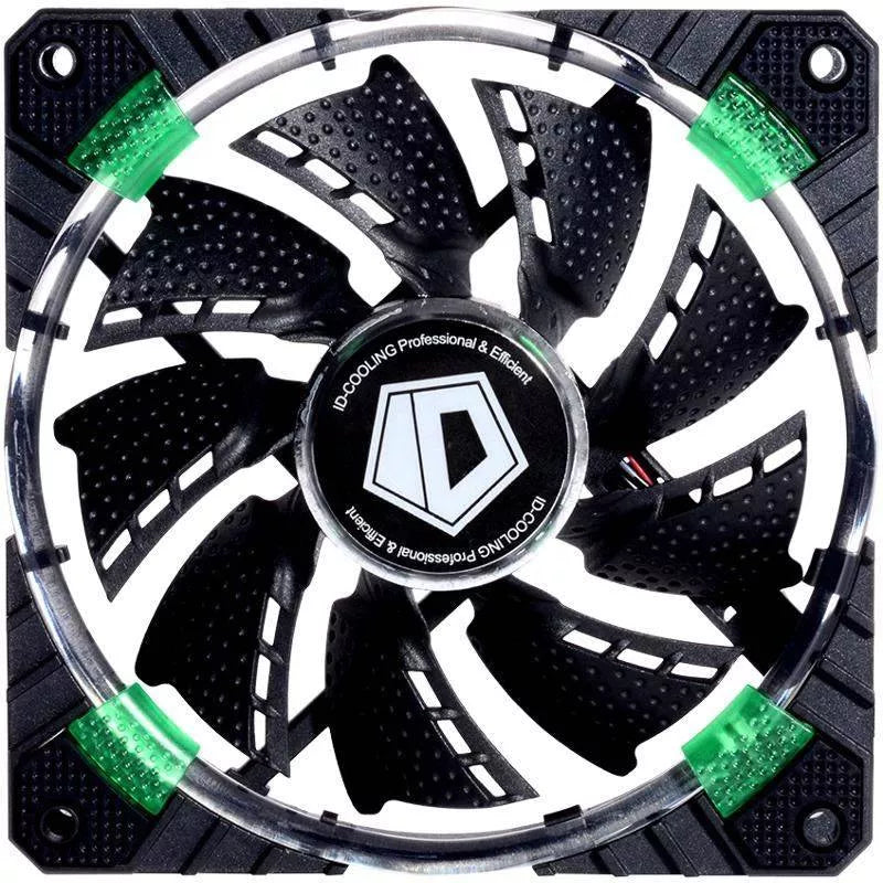 Ventilator ID-Cooling CF-12025-G 120mm 600-1600RPM Concentric Circular LED verde