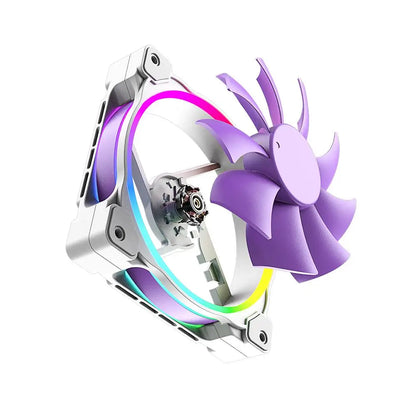 Ventilator ID-Cooling FAN-PN-21 120x120x25mm alb cu mov iluminare aRGB conector 4pin PWM 900-2000RPM