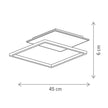 Plafonieră LED Vertis PL2 4000K cu profil redus pentru iluminat interior
